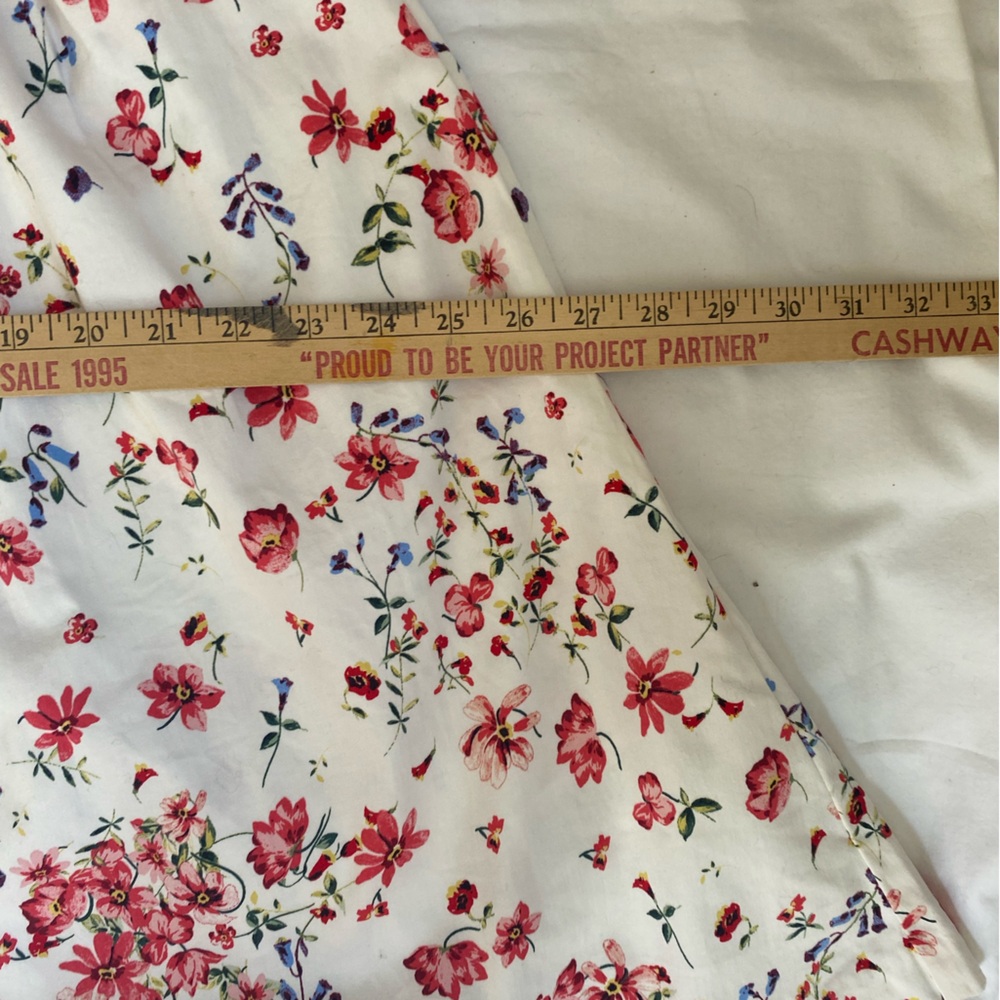 Women's Pleated Floral Cottagecore Fit And Flare Cotton Blend Skirt 12 Romantic - Picture 14 of 16